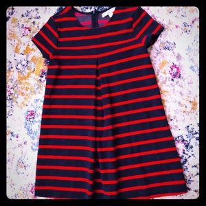 Brooks Brothers Girls Center-Pleat Striped Dress L